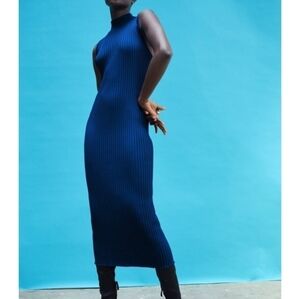Zara ribbed midi dress